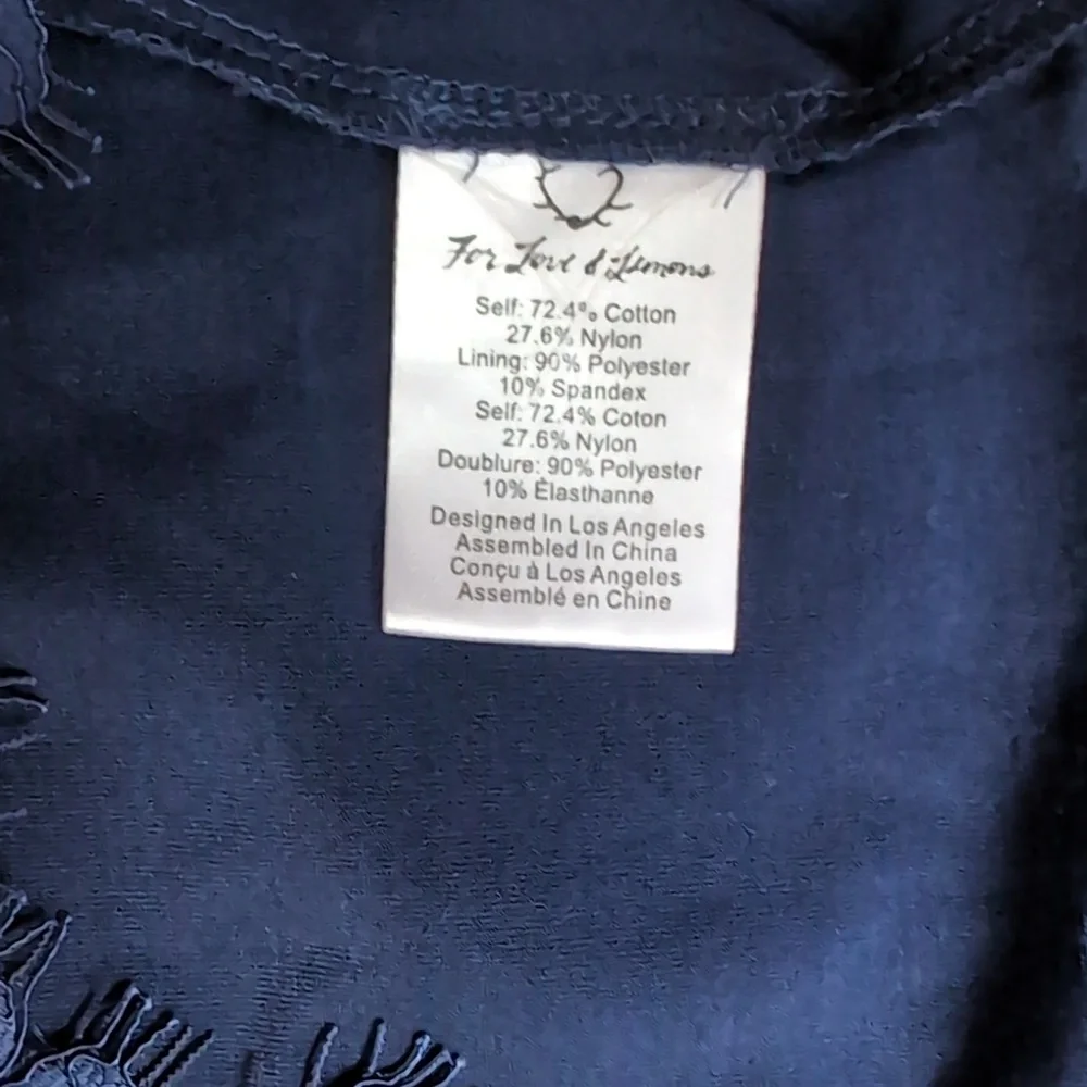 For Love and Lemons Maui Waui Lace Skirt Navy, XS - Picture 5 of 9
